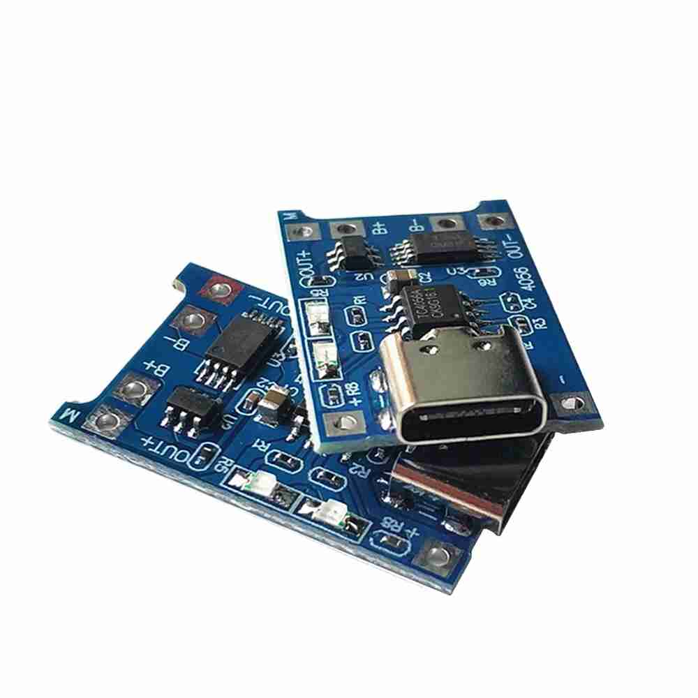 Type C TP4056 1A Li ion Battery Charging Board with Protection USB C Lithium Charger Module for 18650 Cells